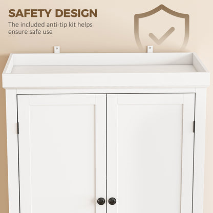 Tall Kitchen Cupboard, 183cm Freestanding Storage Cabinet with Drawer
