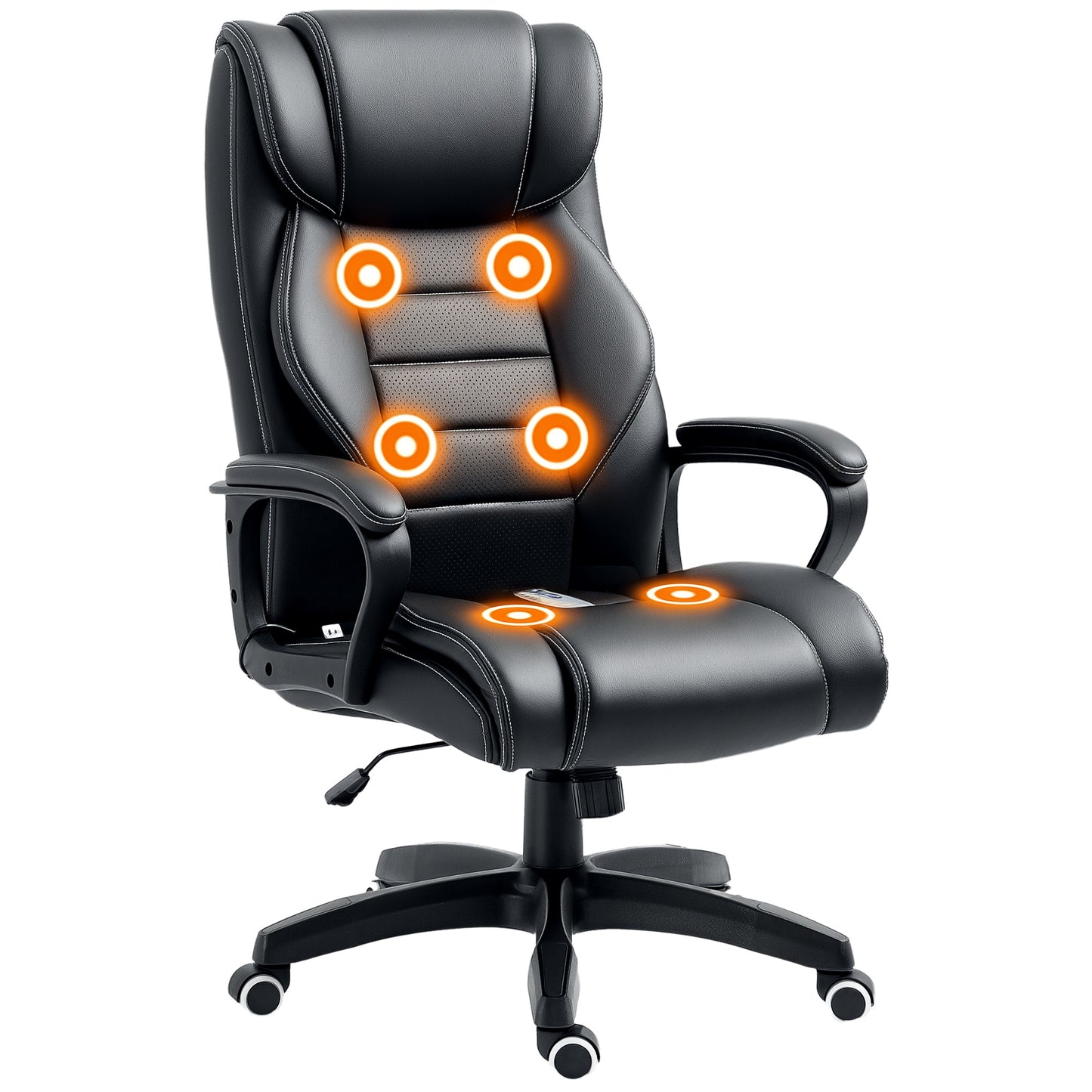 Vinsetto High Back 6 Points Vibration Massage Executive Office Chair, Black