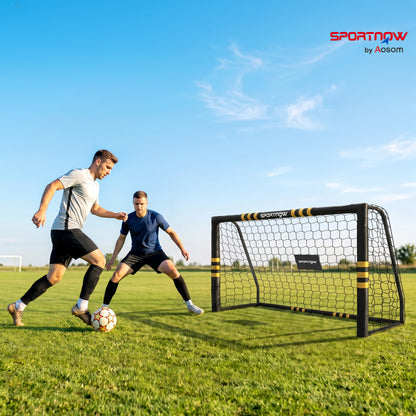 Football Goal, 6 x 4ft Portable Football Net with Thick EPE Foam Padding, PVC Tube Covers, Ground Stakes and Metal Frame, Training Equipment for Garden Indoor Outdoor Play, Easy Assembly