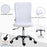 Computer Desk Chair, Mesh Office Chair with Adjustable Height and Swivel Wheels, Armless Study Chair, White