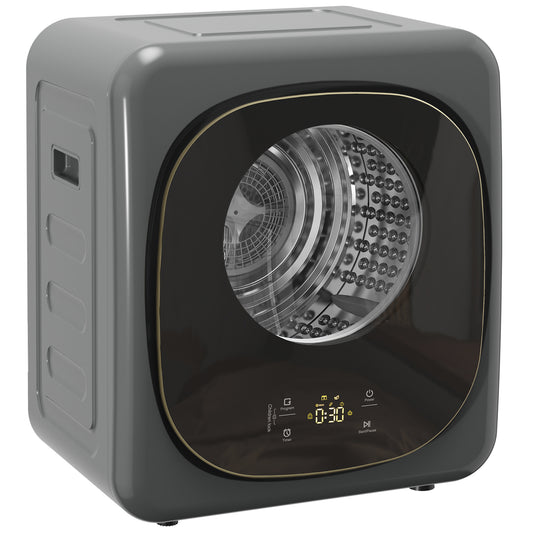Compact Dryer Machine with 5 Modes, 4kg Small Tumble Dryer, Grey