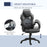 High-Back Office Chair Faux Leather Swivel Computer Desk Chair for Home Office with Wheels Armrests Black