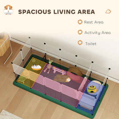 Pet Playpen with Waterproof Mat, DIY Small Animal Enclosure 34 Panels