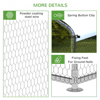Walk-In Chicken Run, Hen House, for Ducks, Rabbits w/ Water-Resist Roof