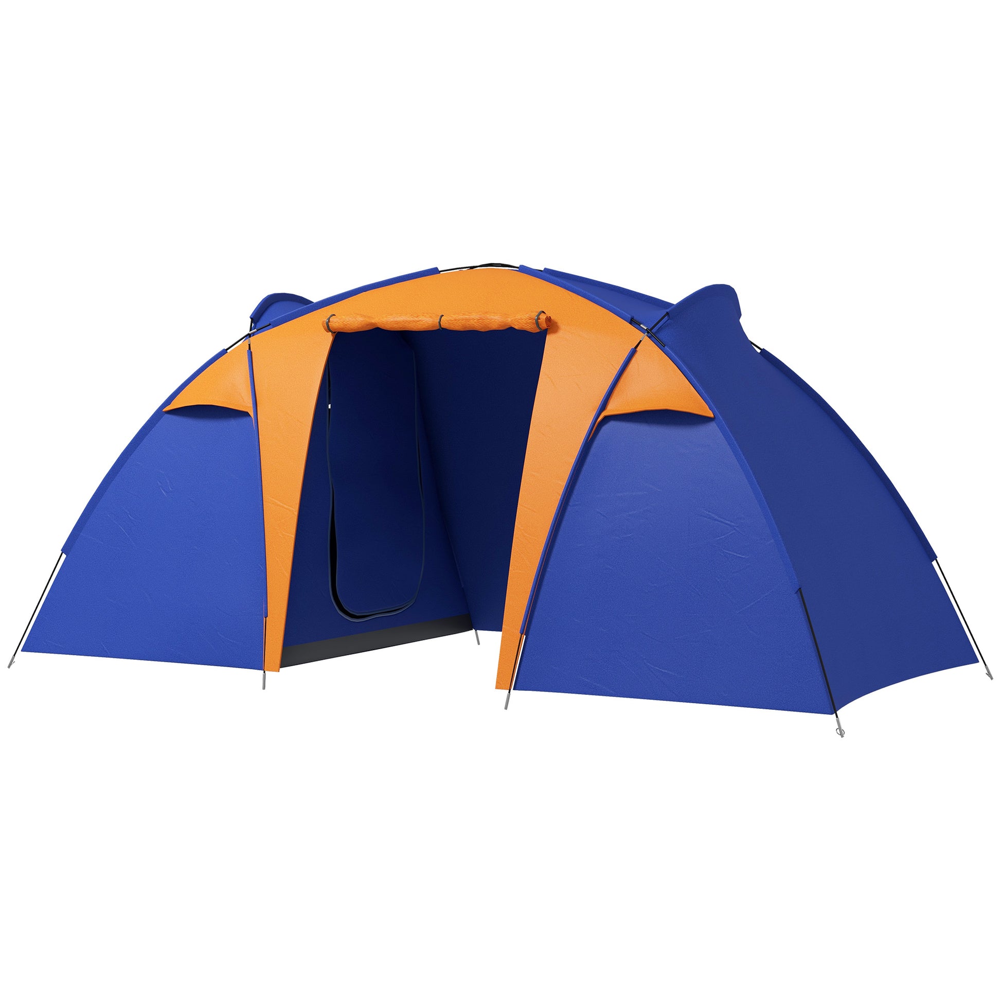 2 man tent with porch Camping Tent with 2 Bedroom, Living Area and Porch, 4-6 Man Large Tunn – QuidsIn Superstore