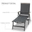 Outdoor Folding Sun Lounger, 5-Position Adjustable Chaise Lounge Chair with Aluminium Frame for Patio, Pool and Garden, Grey