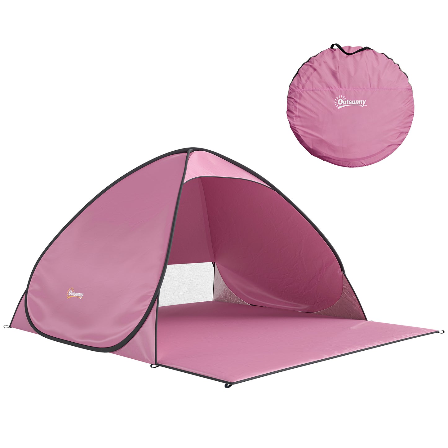 Pop up Beach Tent, UV 50+ Sun Shelter with Carry Bag, Pink