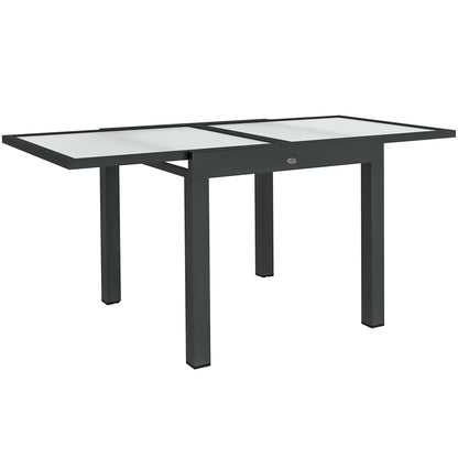 Extendable Outdoor Dining Table Patio Table, Clear