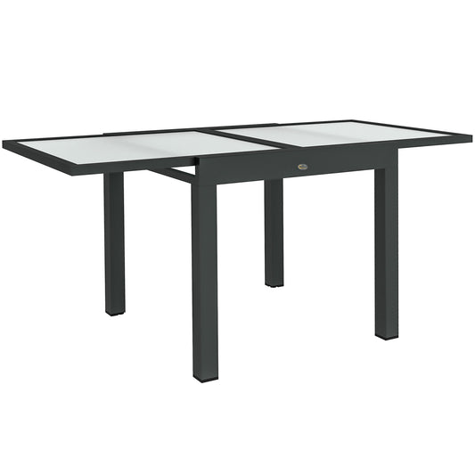 Extendable Outdoor Dining Table Patio Table, Clear