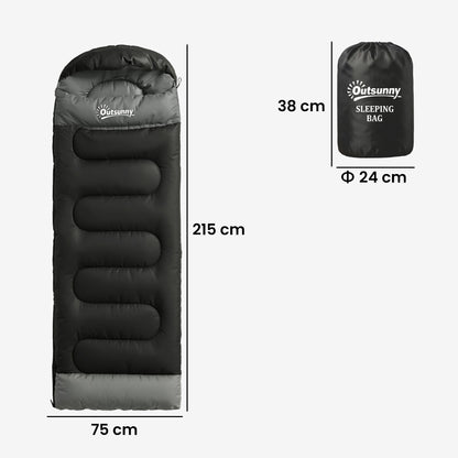 Sleeping Bag for Adults, Lightweight & Compact Sleeping Bag, Black