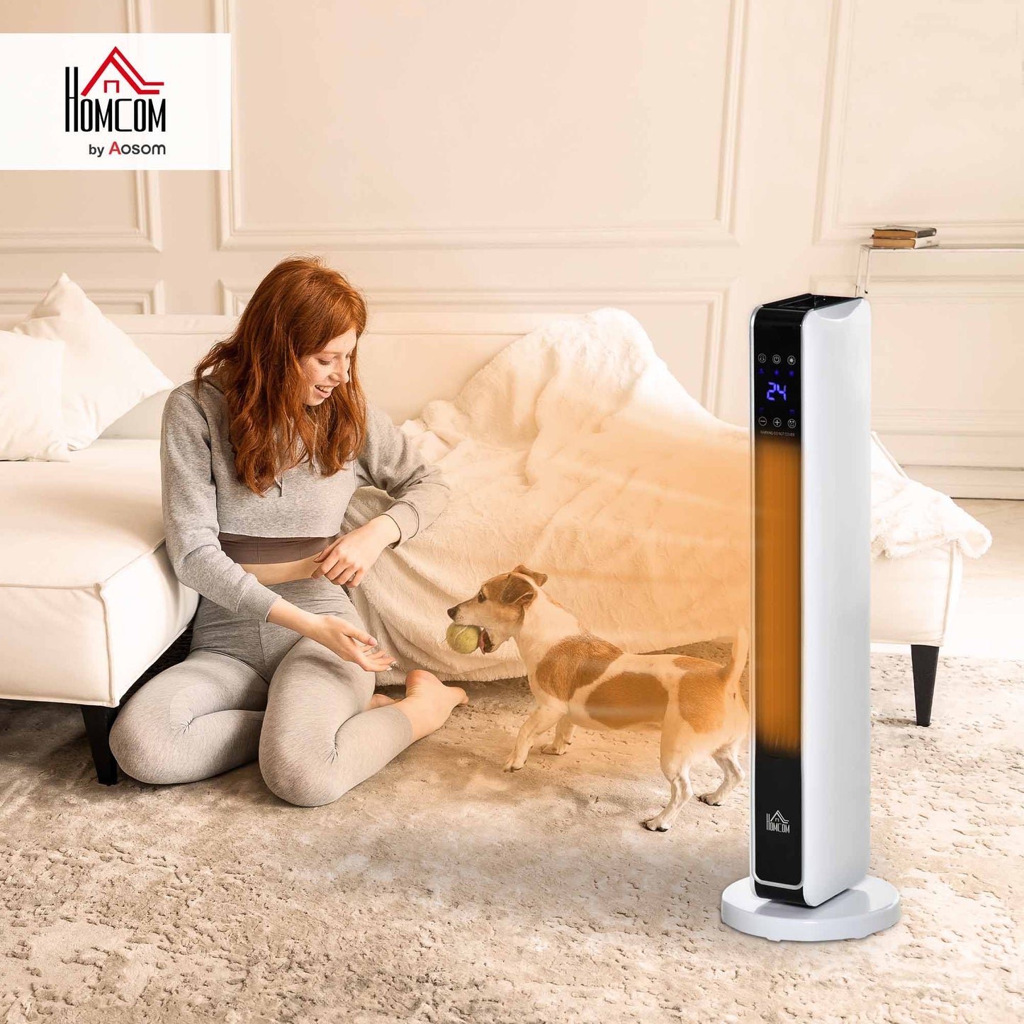 2200W Indoor Tower Space Heater with Timer Thermostat Oscillating