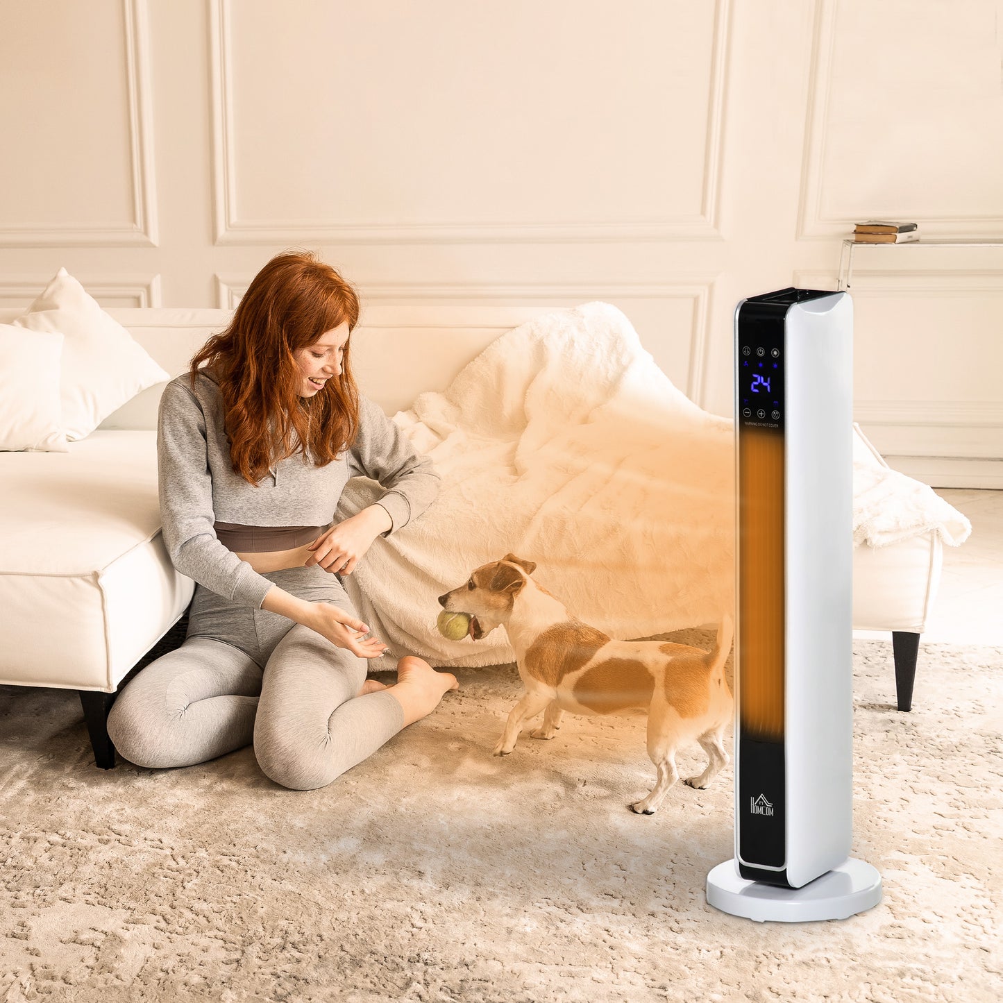 2200W Indoor Tower Space Heater with Timer Thermostat Oscillating