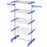 4-Tier Large Clothes Airer Stainless Steel Clothes Drying Rack Blue