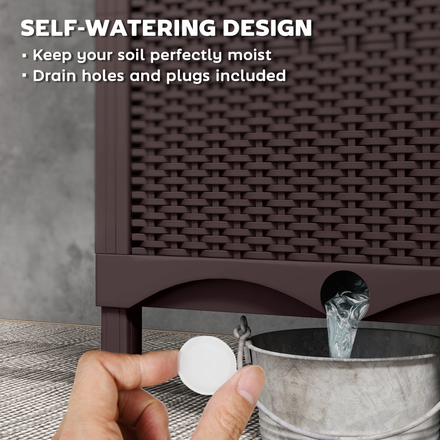 Plastic Vegetable Planter with Trellis, 80 x 40 x 140 cm