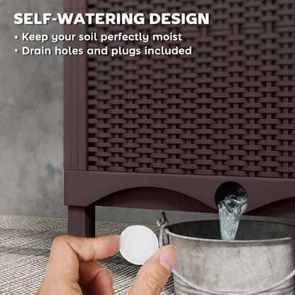 Plastic Vegetable Planter with Trellis, 80 x 40 x 140 cm