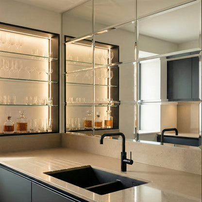 Large Mirrored Rectangle Wall Tiles Pack