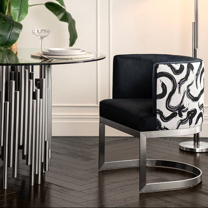 Suki Dining Chair – Brushed Stainless Steel Base