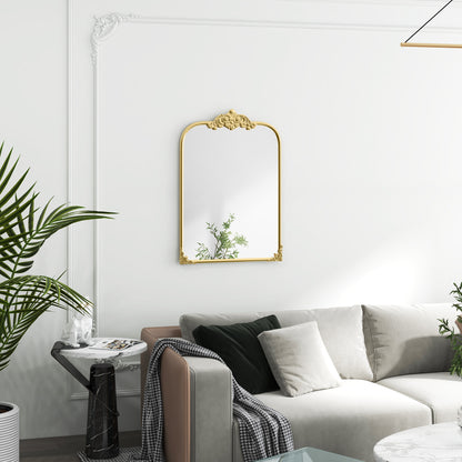 Wall Mirror, Decorative Baroque Mirror with Metal Frame, Gold Tone