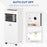 Mobile Air Conditioner White W/ Remote Control Cooling Dehumidifying Ventilating - 557W