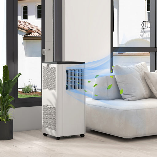 7,000 BTU Mobile Air Conditioner, 15m², Smart Home WiFi, with Dehumidifier, Fan, 24H Timer, Window Kit, White