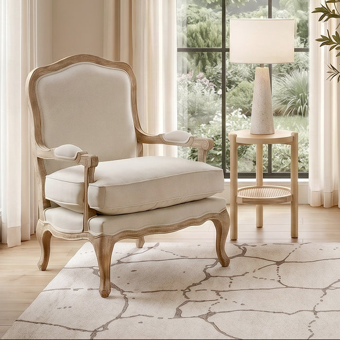 Le Brun Limed Oak French Armchair