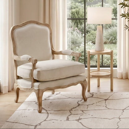 Le Brun Limed Oak French Armchair