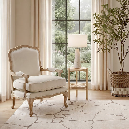 Le Brun Limed Oak French Armchair