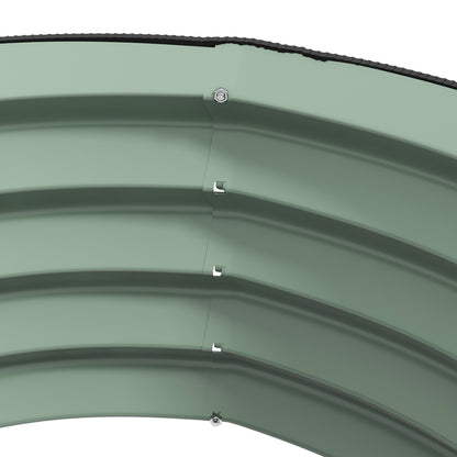 Set of 2 Raised Garden Bed, Metal Planter Box with Safety Edging, Easy-to-assemble Stock Tank, Green