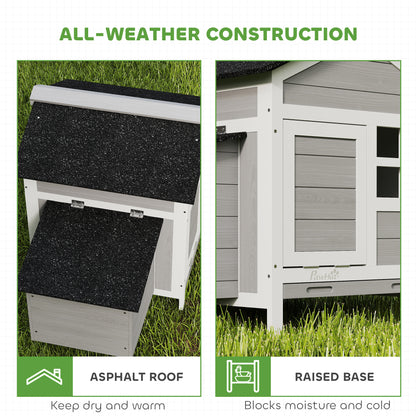 Wooden Chicken Coop with Pull-Out Tray & Nesting Box