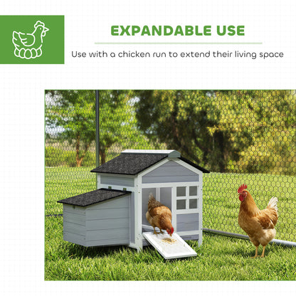 Wooden Chicken Coop with Pull-Out Tray & Nesting Box