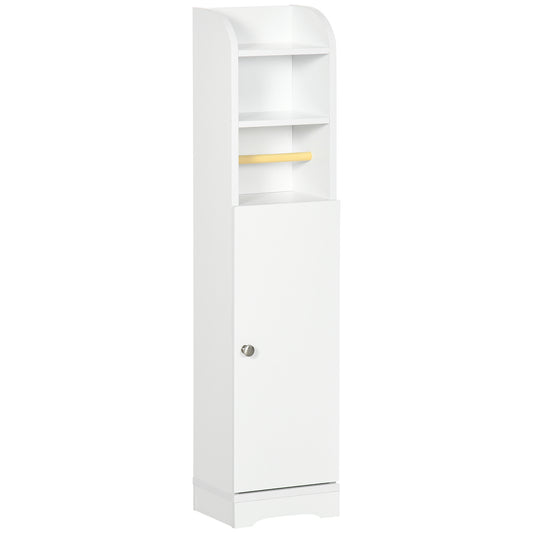 Freestanding Bathroom Storage Unit with Adjustable Shelf, White