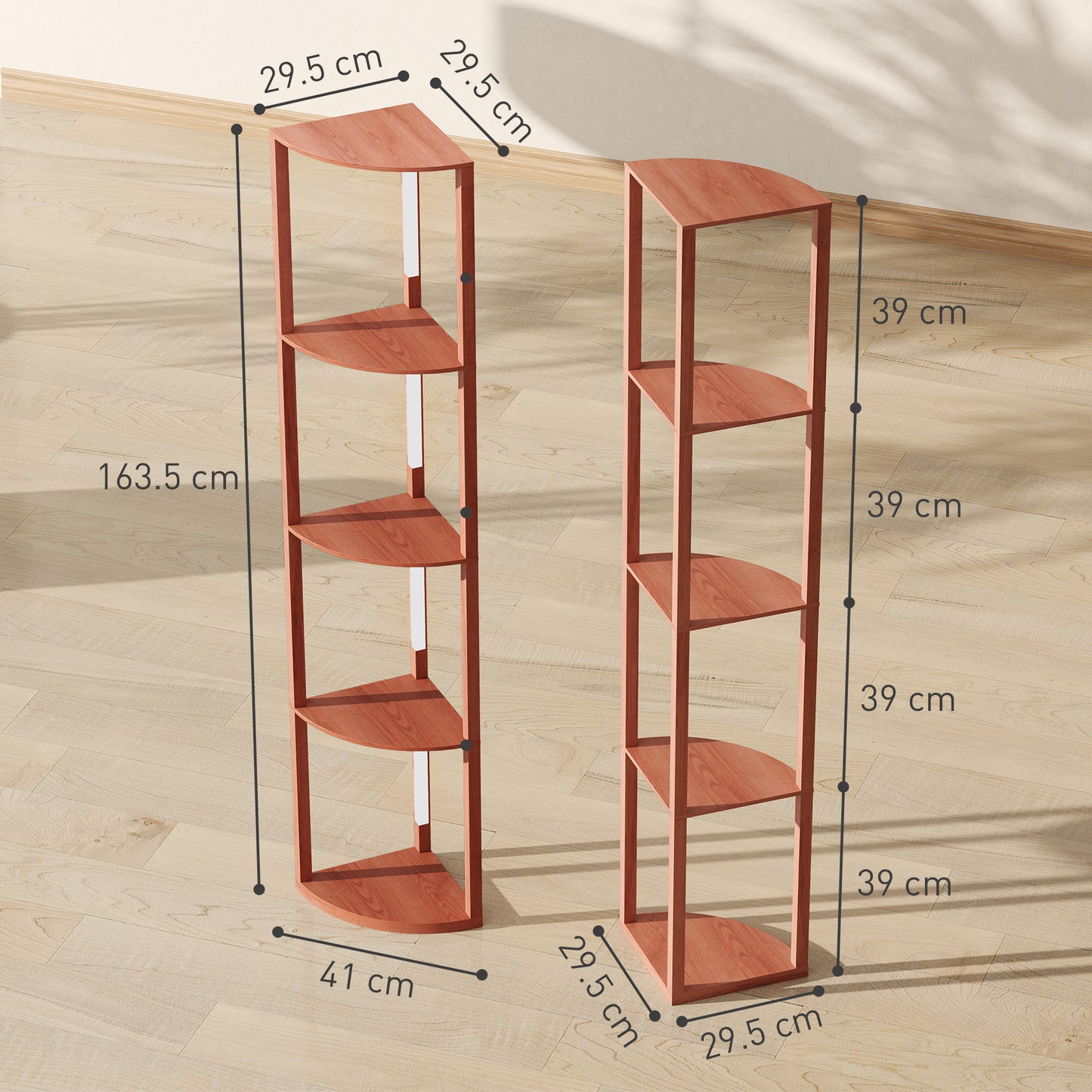 Corner Floor Lamp with Dimmable Warm White LED Light, for Living Room