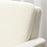 Modern Accent Chair with Wood Legs, Wide Seat, Teddy Armchair, Cream