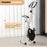 Folding Exercise Bike with Heart-Rate Sensor for Home Use, Black/White