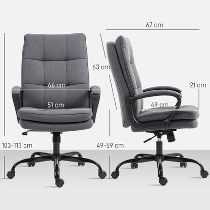 Fabric Office Chair, Computer Desk Chair for Home, Charcoal Grey