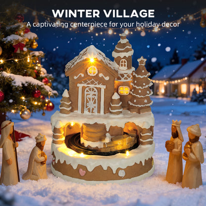 Christmas Gingerbread House with LED Lights, Music