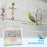 Bird Cage with Stand, Wheels, Toys, for Budgies, Finches, White