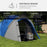 Dome Tent for 2 Person Camping Tent with Large Windows, Waterproof Blue and Grey