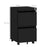 2-Drawer Mobile Filing Cabinet on Wheels, Steel Lockable File Cabinet with Adjustable Hanging Bar for Letter, A4 and Legal Size, Black