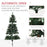 7 Ft Artificial LED Christmas Tree with Metal Base, Hinged Branches