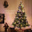 7 Ft Artificial LED Christmas Tree with Metal Base, Hinged Branches