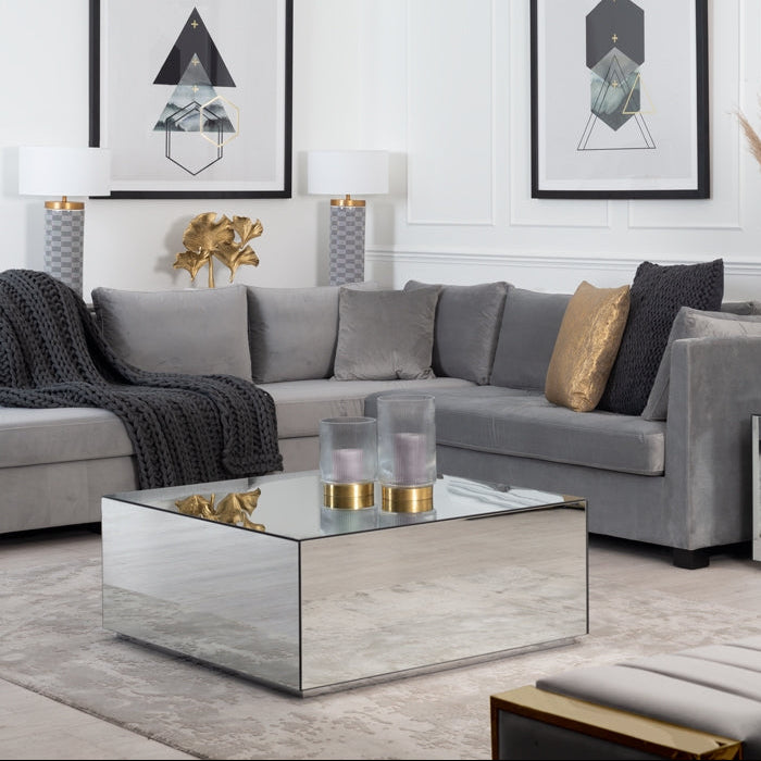 Hallie Mirrored Coffee Table