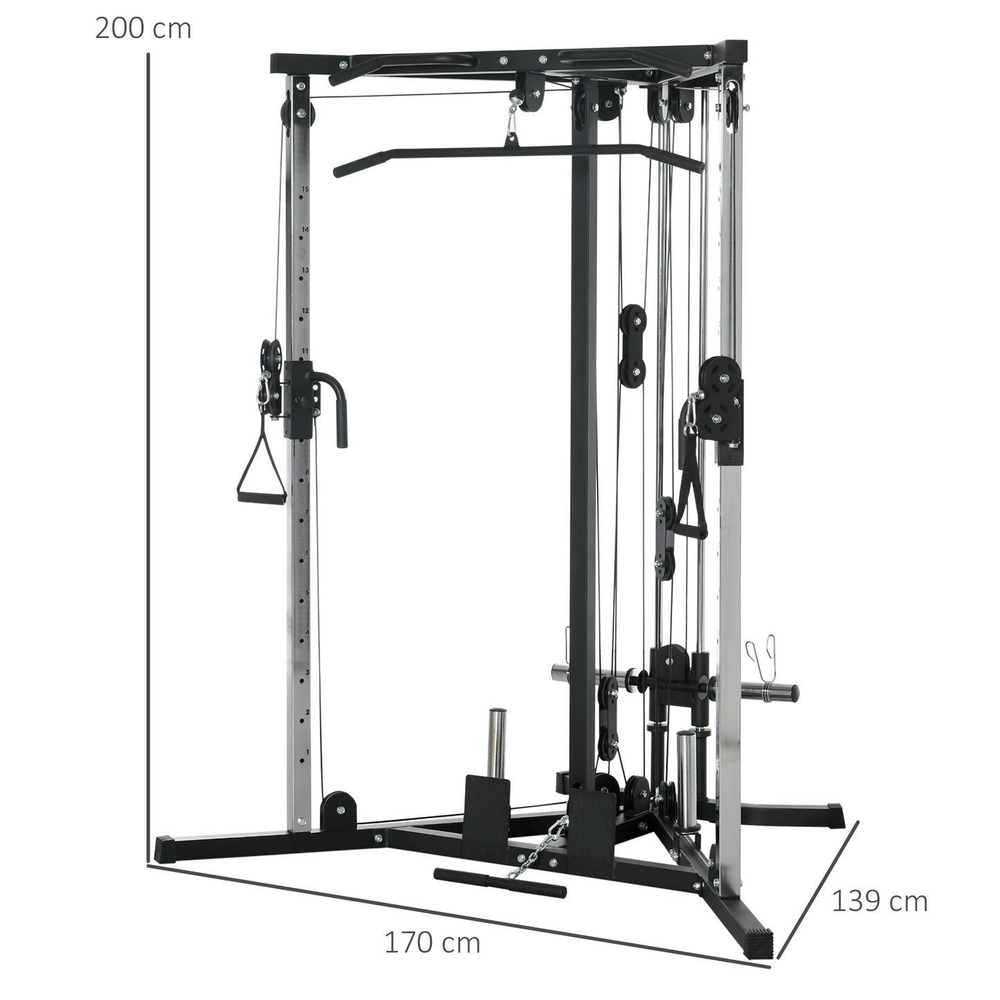 Home Gym Machine, 15-Position Adjustable Training Workout Station