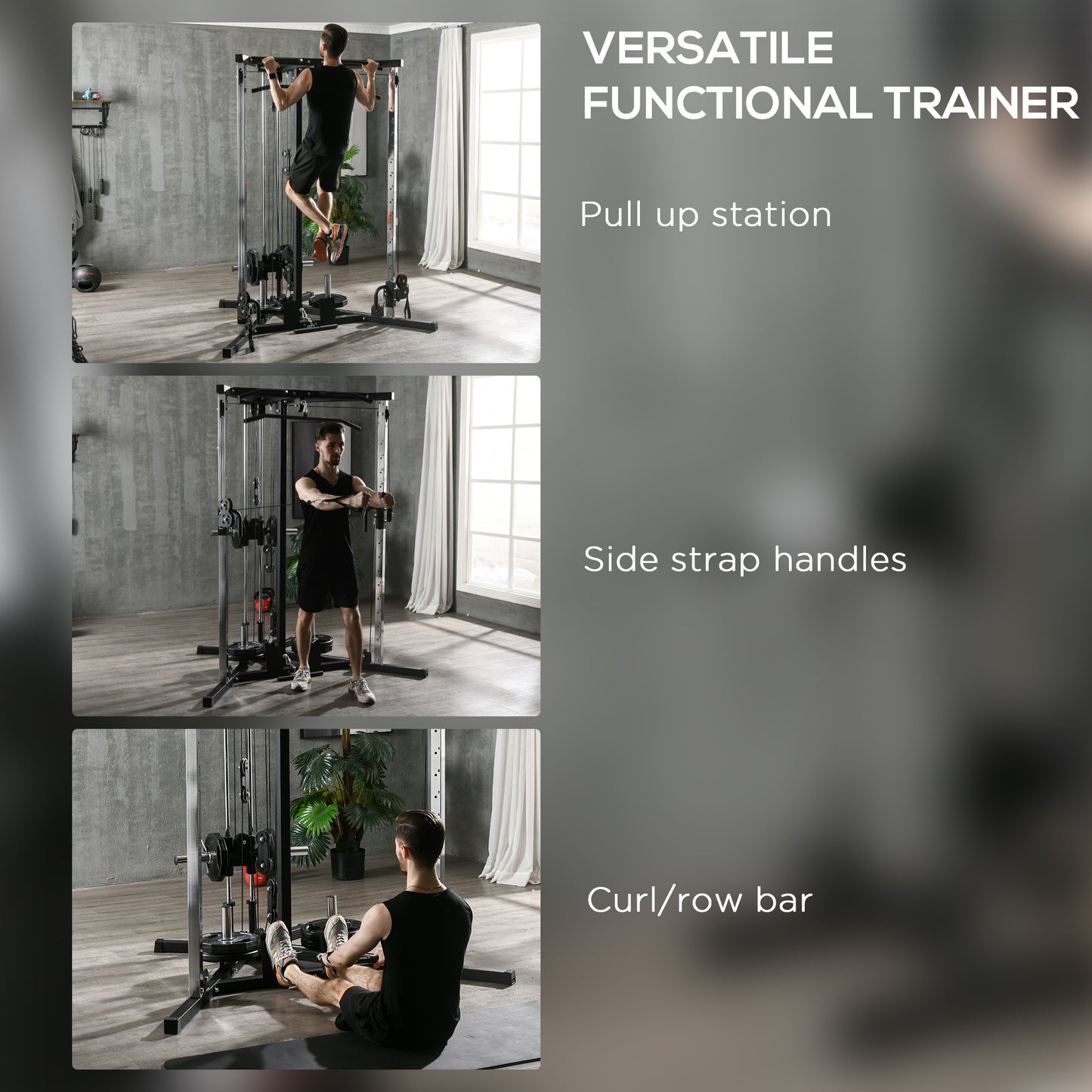 Home Gym Machine, 15-Position Adjustable Training Workout Station