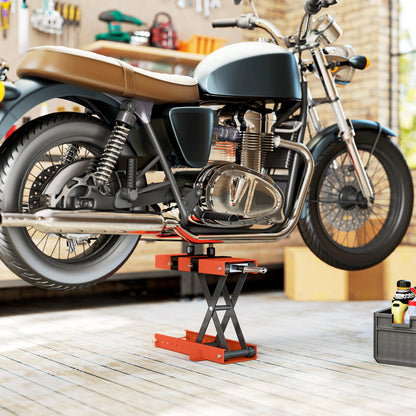 500 kg Motorcycle Scissor Lift Jack, Steel Motorbike Lifting Stand