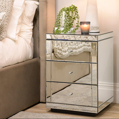 Pair of Lucia Mirrored Bedside Tables