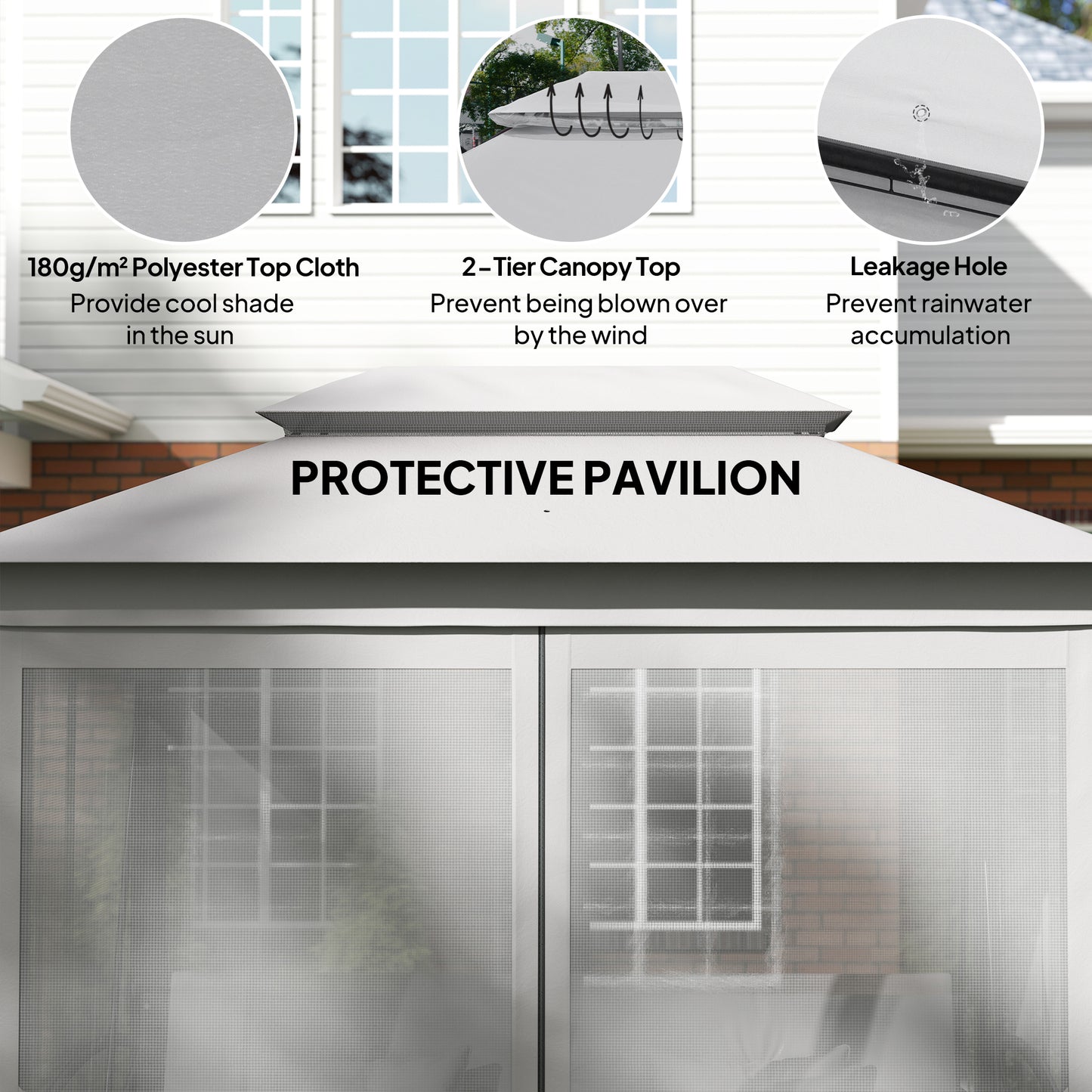 3 Seater Swing Chair Hammock Gazebo Patio Bench Outdoor Light Grey