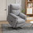 Power Lift Chair Electric Riser Recliner for Elderly, Linen Fabric Sofa Lounge Armchair with Remote Control and Side Pocket, Grey