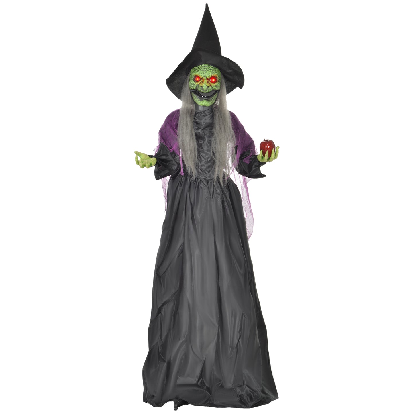 Voice Activated Halloween Animatronics Witch, Battery Operated