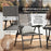 3 Pieces Folding Garden Bistro Set with Cup Holders, Black